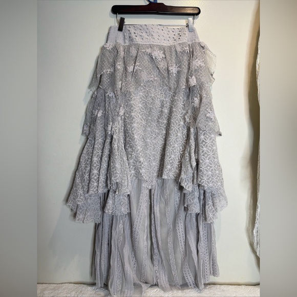 Free People FP ONE Florence Tiered Ruffles Fairy Lace  Ethereal Pants XS - Picture 6 of 8
